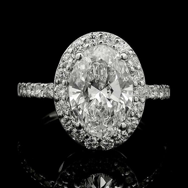 3.12 Carats Lab Grown Diamond 14K Gold Ring