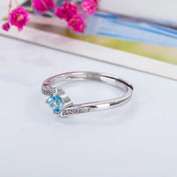 Blue Topaz 925 Sterling Silver Ring