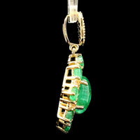 2.51 Ct Oval Emerald 14K Gold Pendant