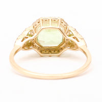 2.65 Ct Octagon Natural Eridot 14K Gold Ring