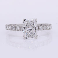2.37 Carats Lab Grown Diamond 950 Platinum Ring