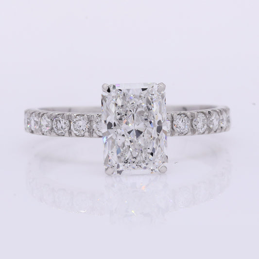 2.37 Carats Lab Grown Diamond 950 Platinum Ring