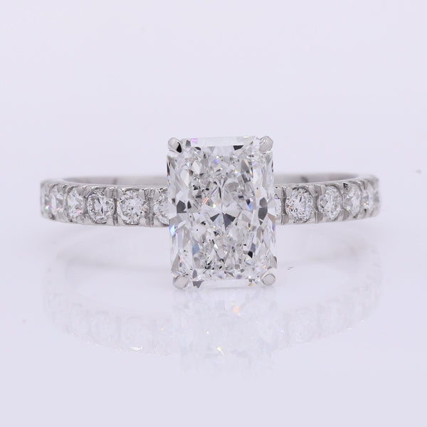 2.37 Carats Lab Grown Diamond 950 Platinum Ring