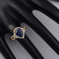2.53 Ct Pear Sapphire 9K Gold Ring