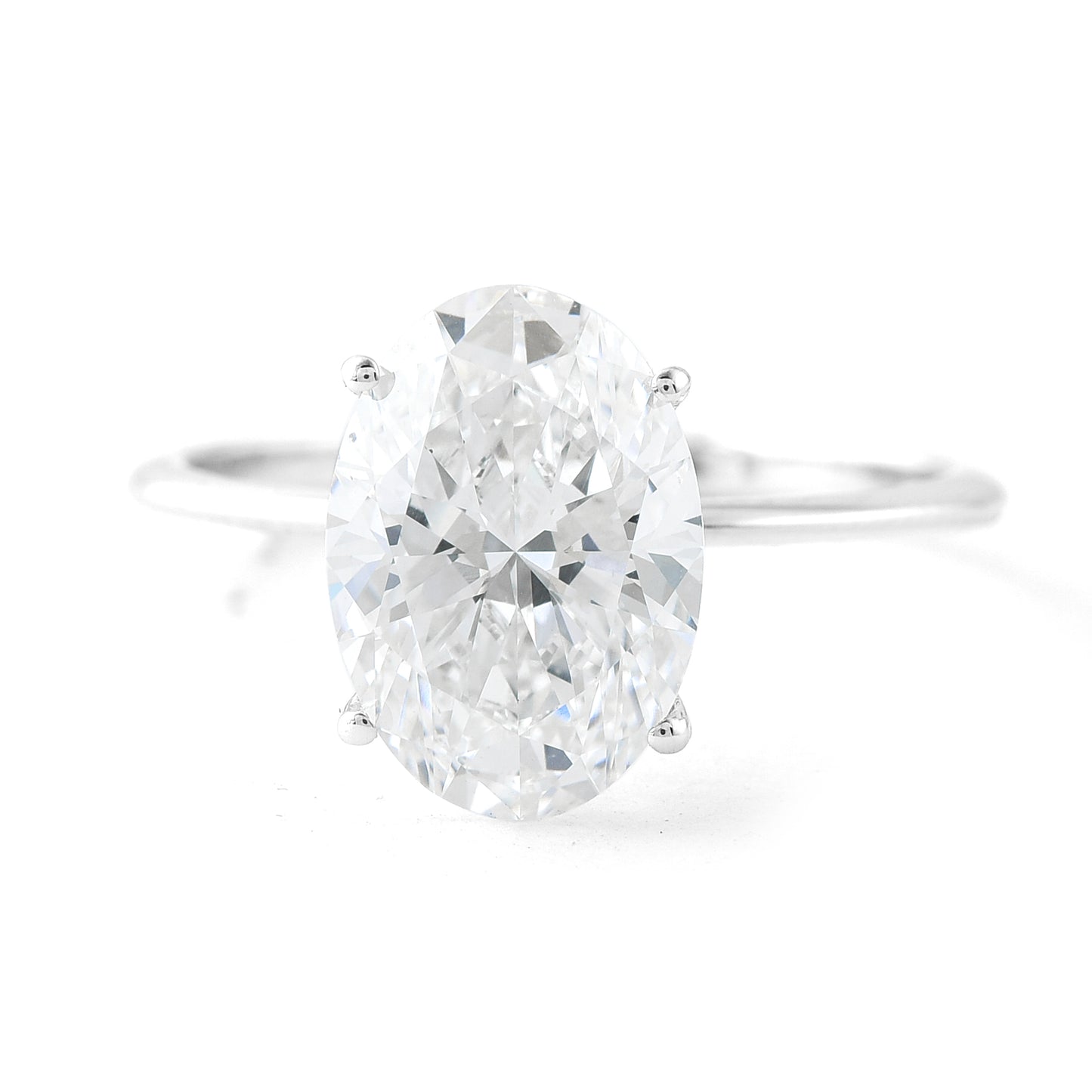 3.06 Carats Lab Grown Diamond 14K Gold Ring
