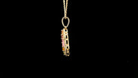 1.11 Ct Marquise Multi Sapphire 14K Gold Pendant
