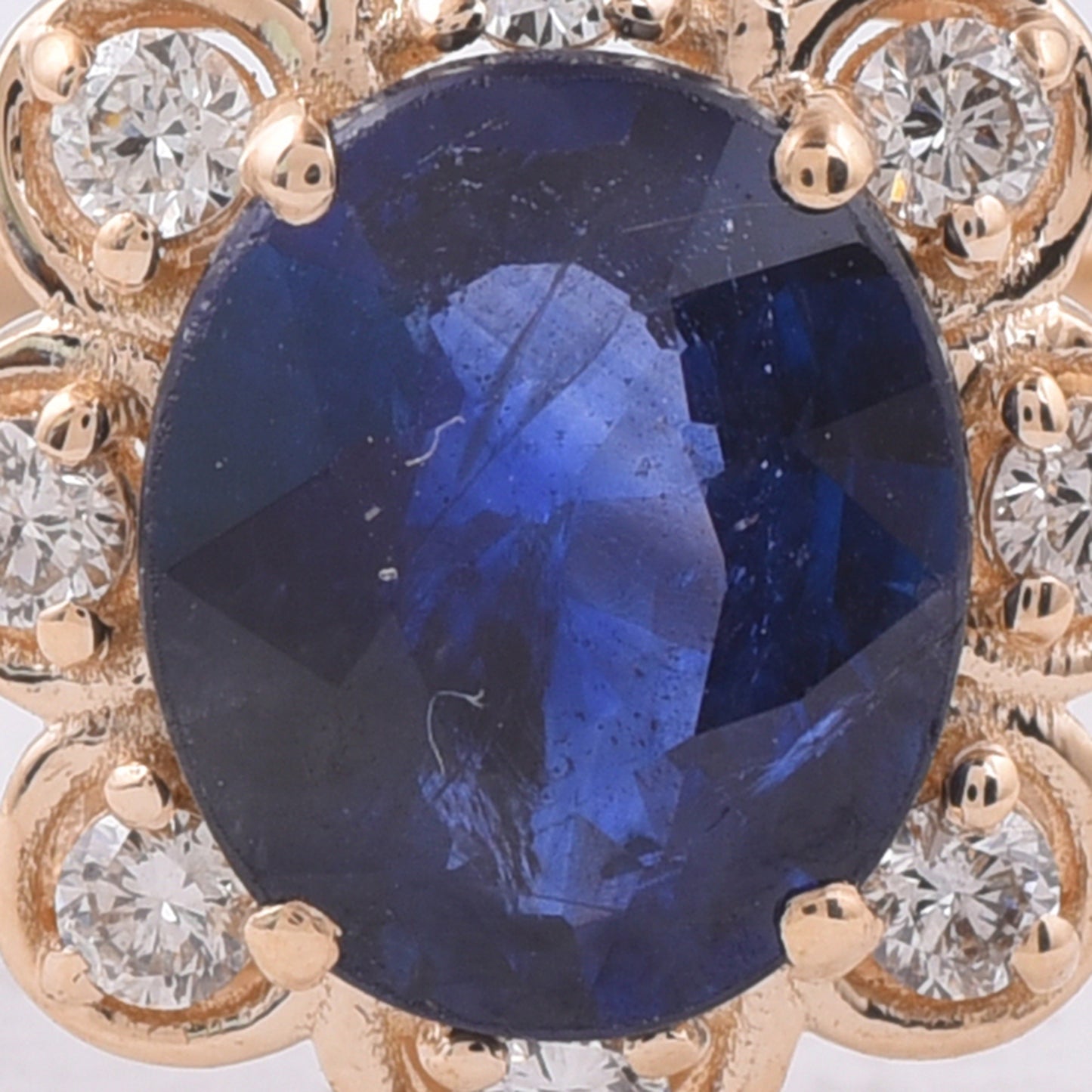 1.71 Ct Oval Natural Sapphire 14K Gold Ring