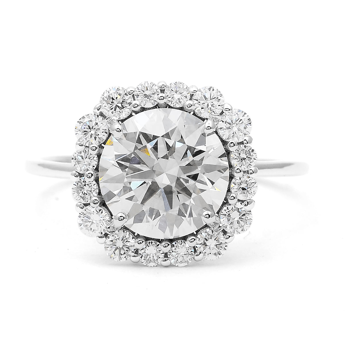 3.03 Carats Lab Grown Diamond 14K Gold Ring
