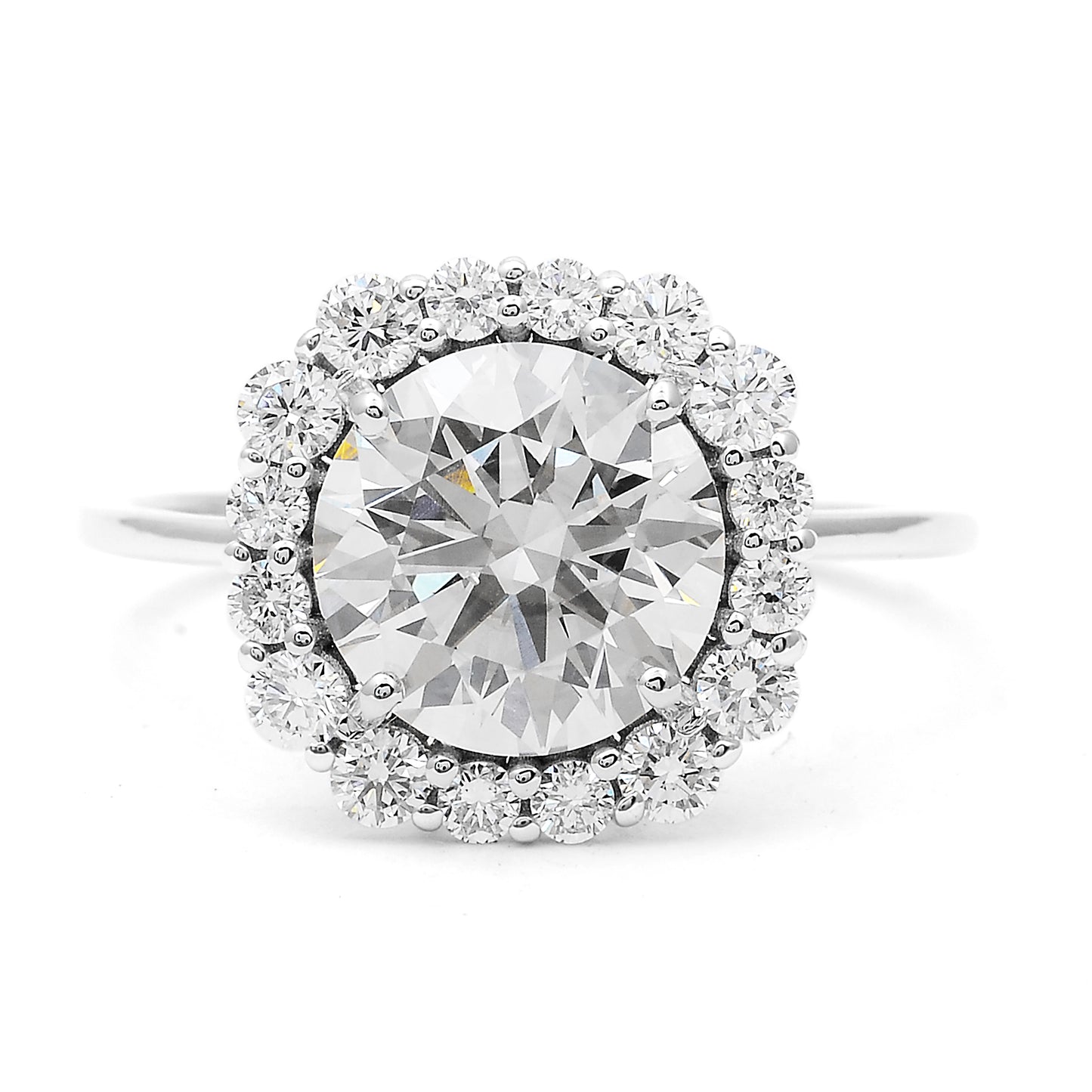 3.03 Carats Lab Grown Diamond 14K Gold Ring