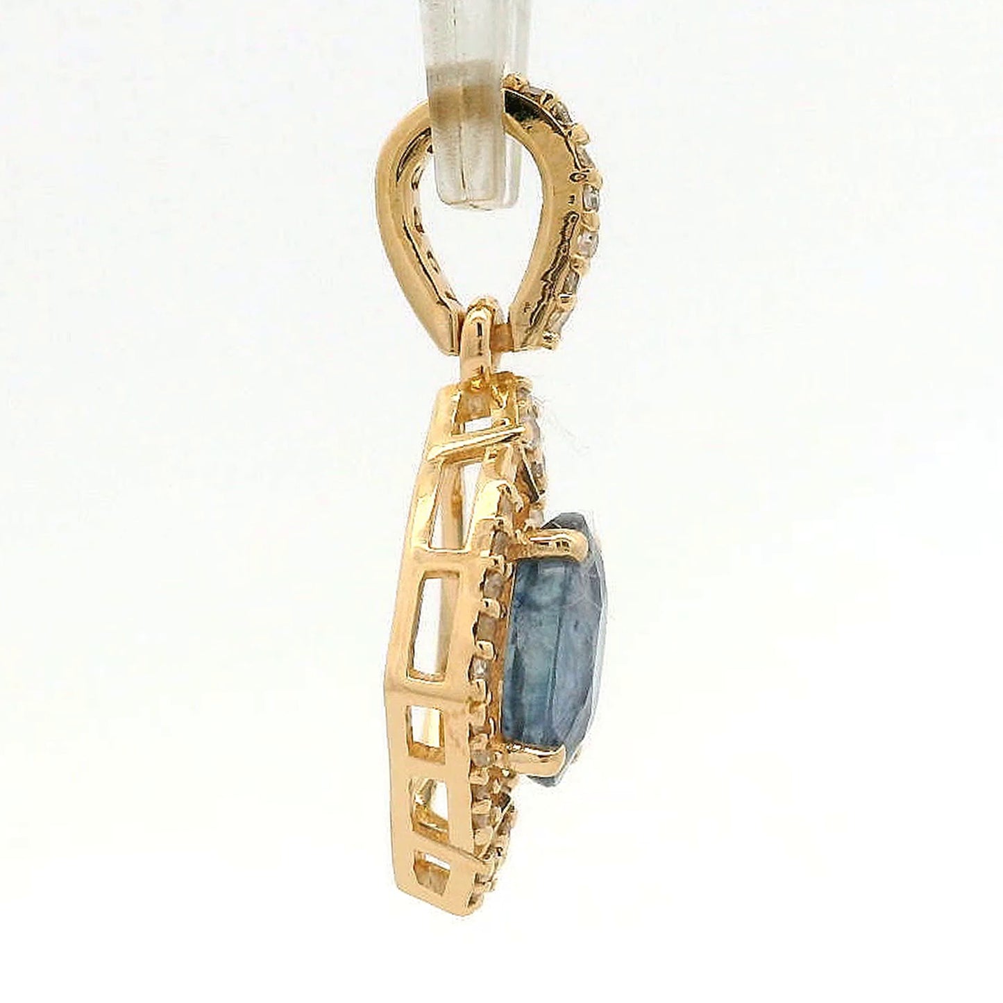 1.13 Ct Oval Sapphire 14K Gold Pendant