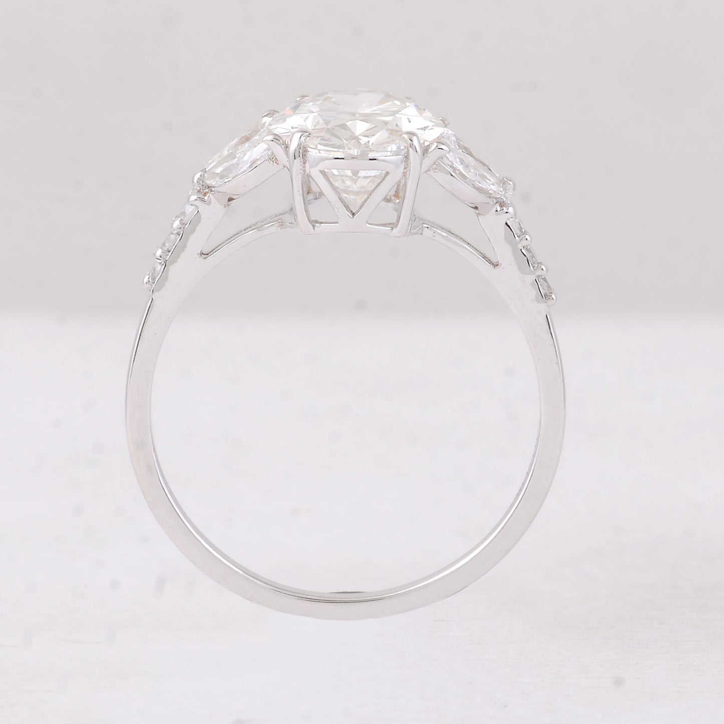 3.19 Carats Lab Grown Diamond 14K Gold Ring
