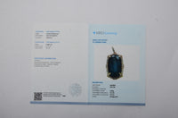 9.88 Ct Cushion Mixed Cut Natural Sapphire 14K Gold Pendant
