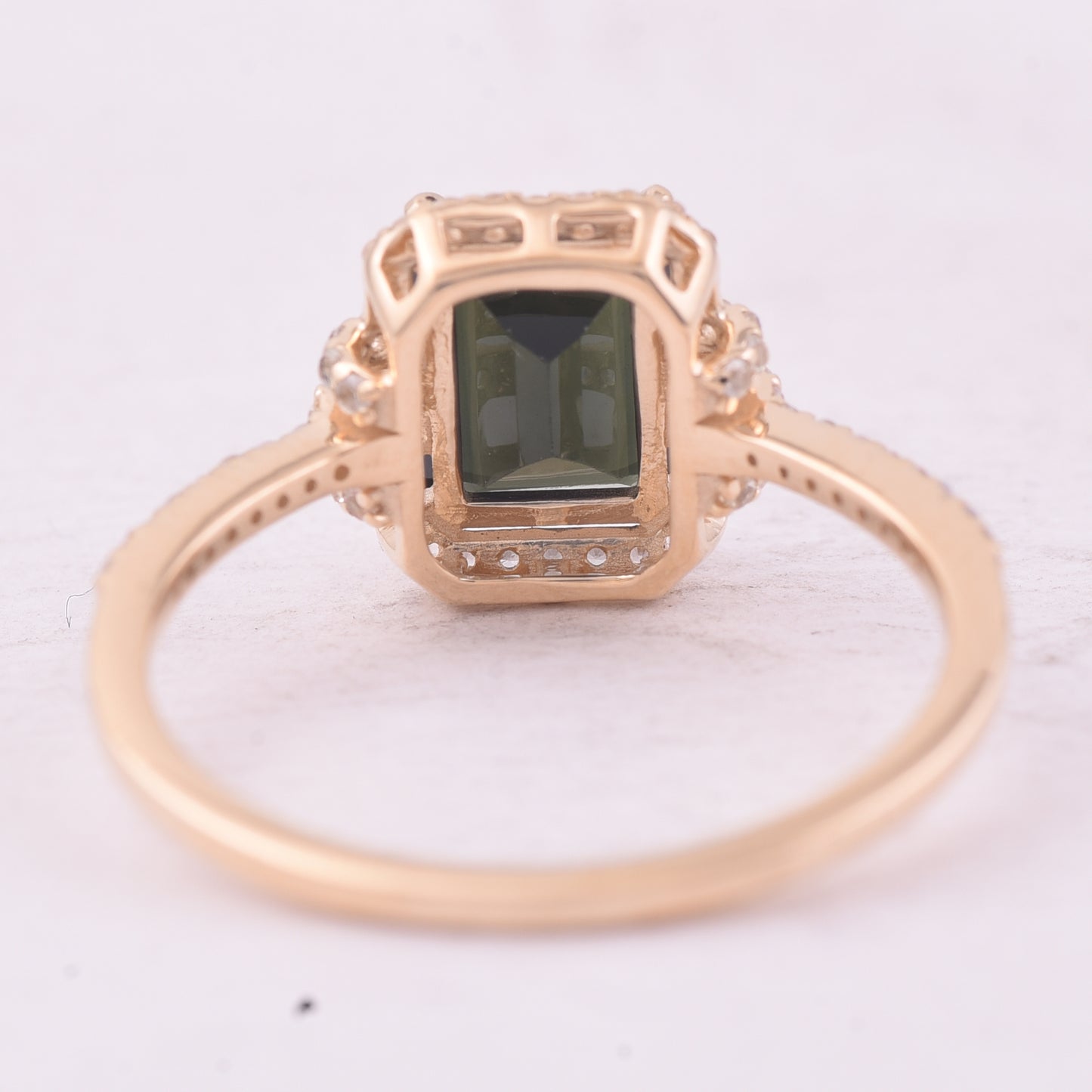1.71 Ct Octagon Tourmaline 9K Gold Ring