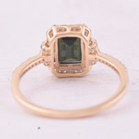 1.71 Ct Octagon Tourmaline 9K Gold Ring