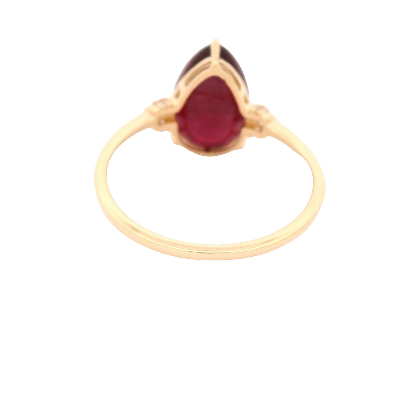 3.79 Ct Pear Tourmaline 14K Gold Ring
