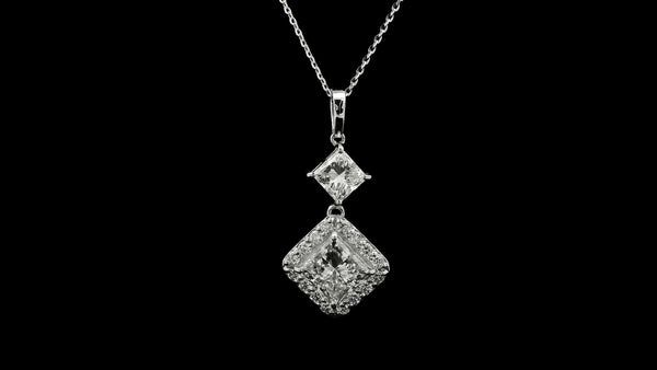3.10 Carats Lab Grown Diamond 14K Gold Pendant