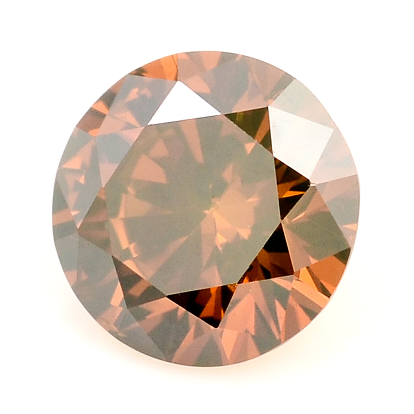 0.27 Red Diamond Round Loose Gemstone