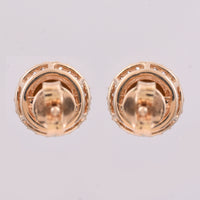 1.29 Ct Round Mixed Cut Natural Fire Opal 14K Gold Earrings