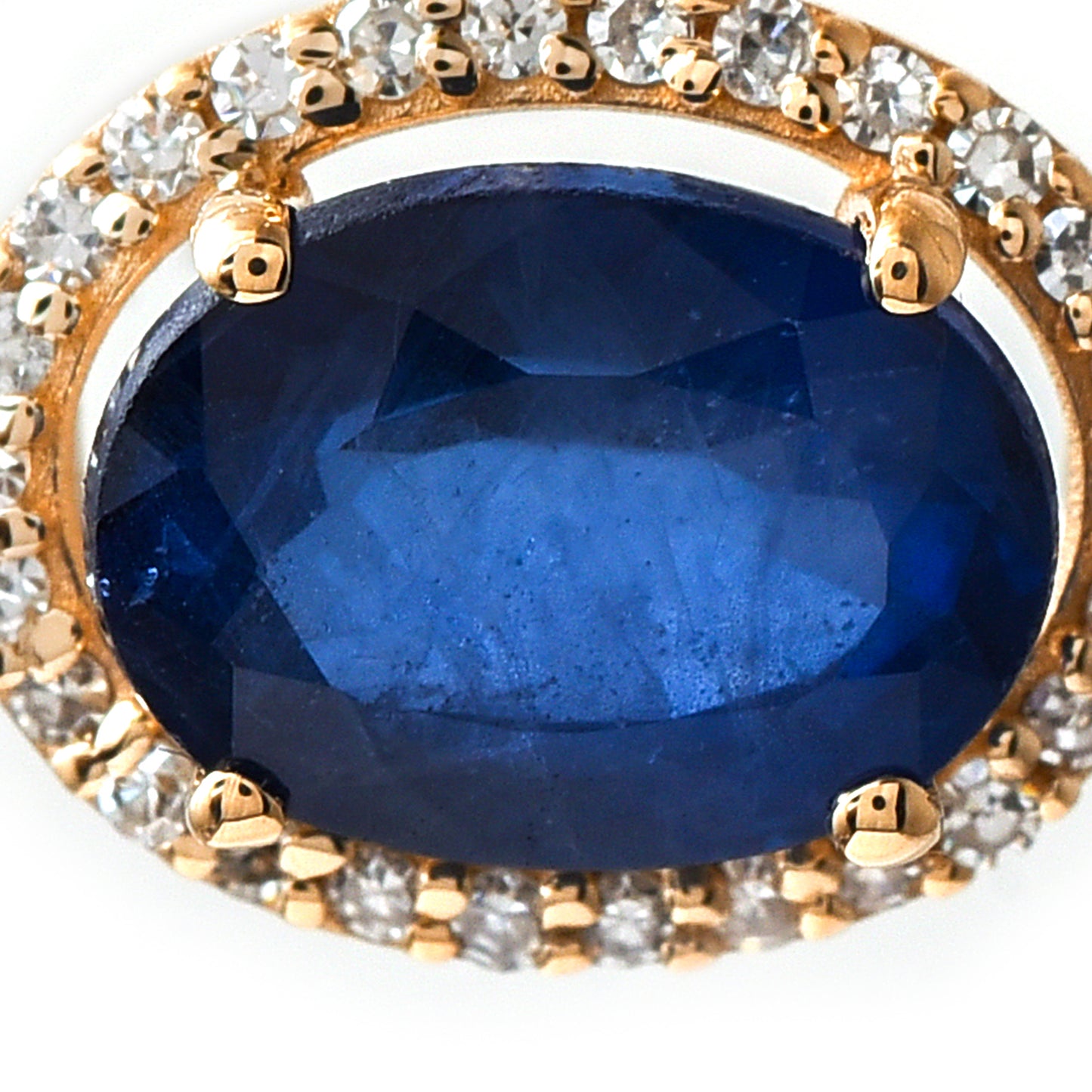 1.71 Ct Oval Sapphire 14K Gold Pendant