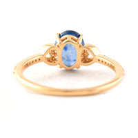 1.56 Ct Oval Mixed Cut Natural Sapphire 14K Gold Ring