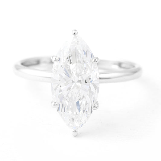 2.56 Carats Lab Grown Diamond 14K Gold Ring