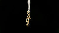 4.36 Ct Octagon Natural Sapphire 14K Gold Pendant