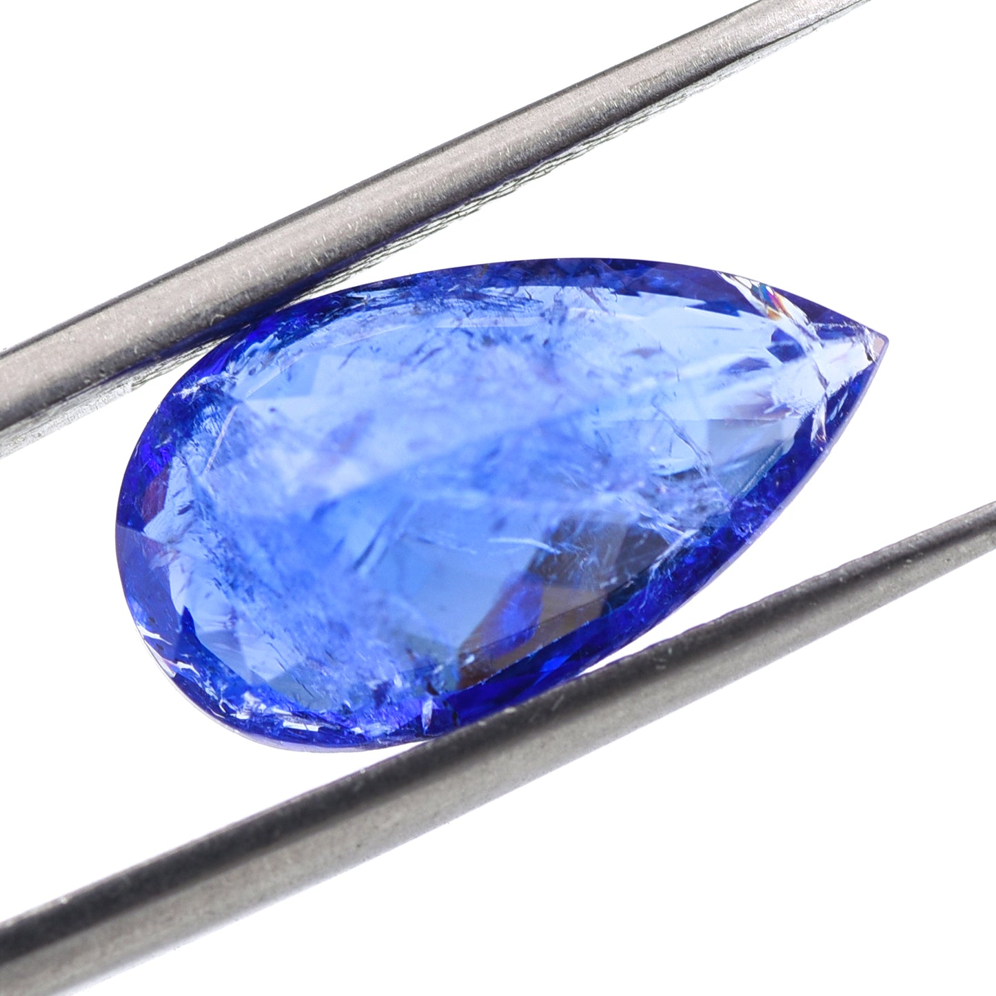 6.39 Natural Zoisite Tanzanite Pear Mixed Cut Gemstone
