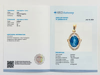 1.51 Ct Oval Natural Sapphire 14K Gold Pendant
