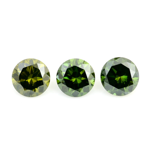 0.53 Green Diamond Round Loose Gemstone