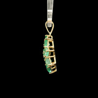 1.61 Ct Square Emerald 14K Gold Pendant