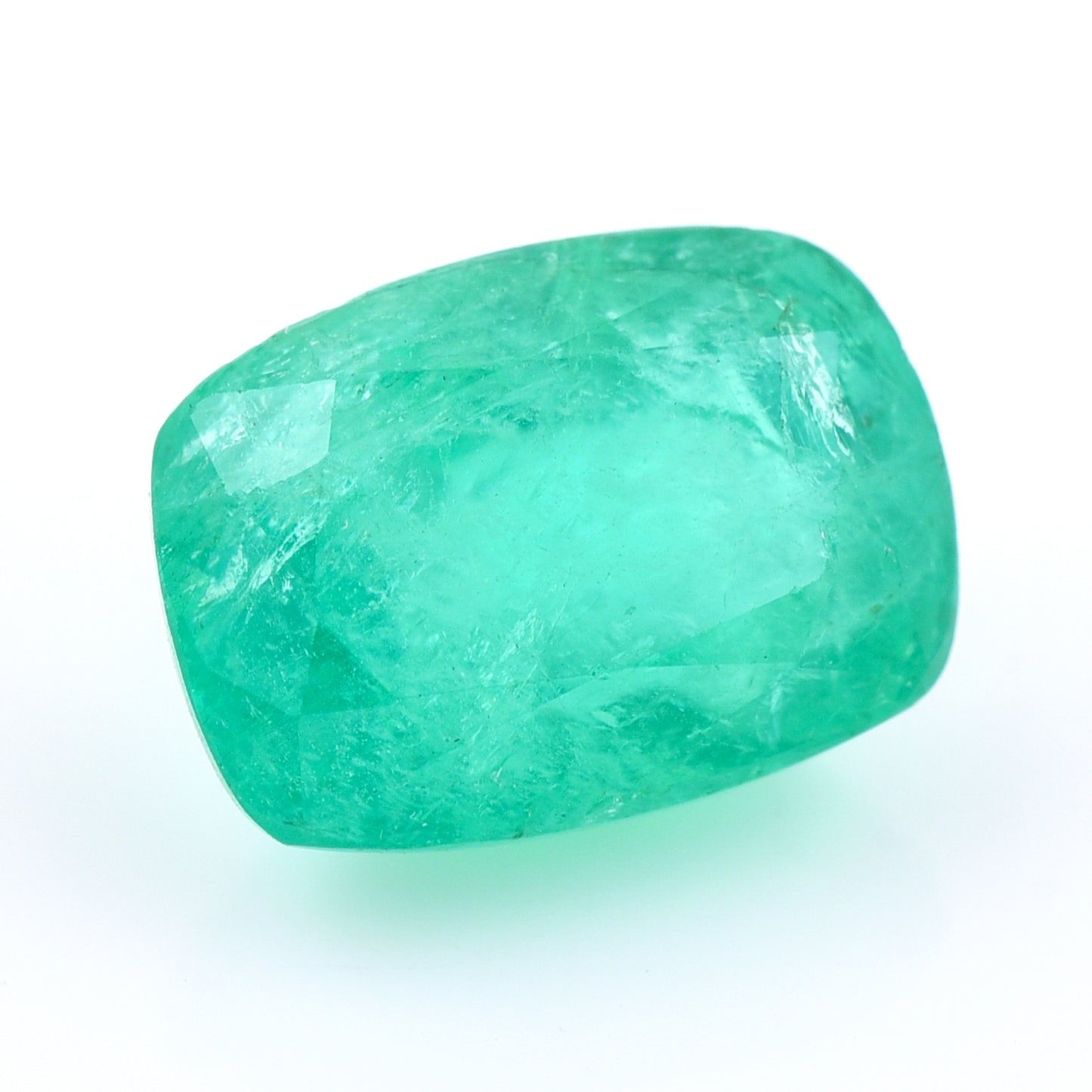 3.1 Natural Beryl Emerald Rectangular Cushion Mixed Cut Gemstone