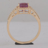 2.15 Ct Cushion Fancy Sapphire 9K Gold Ring