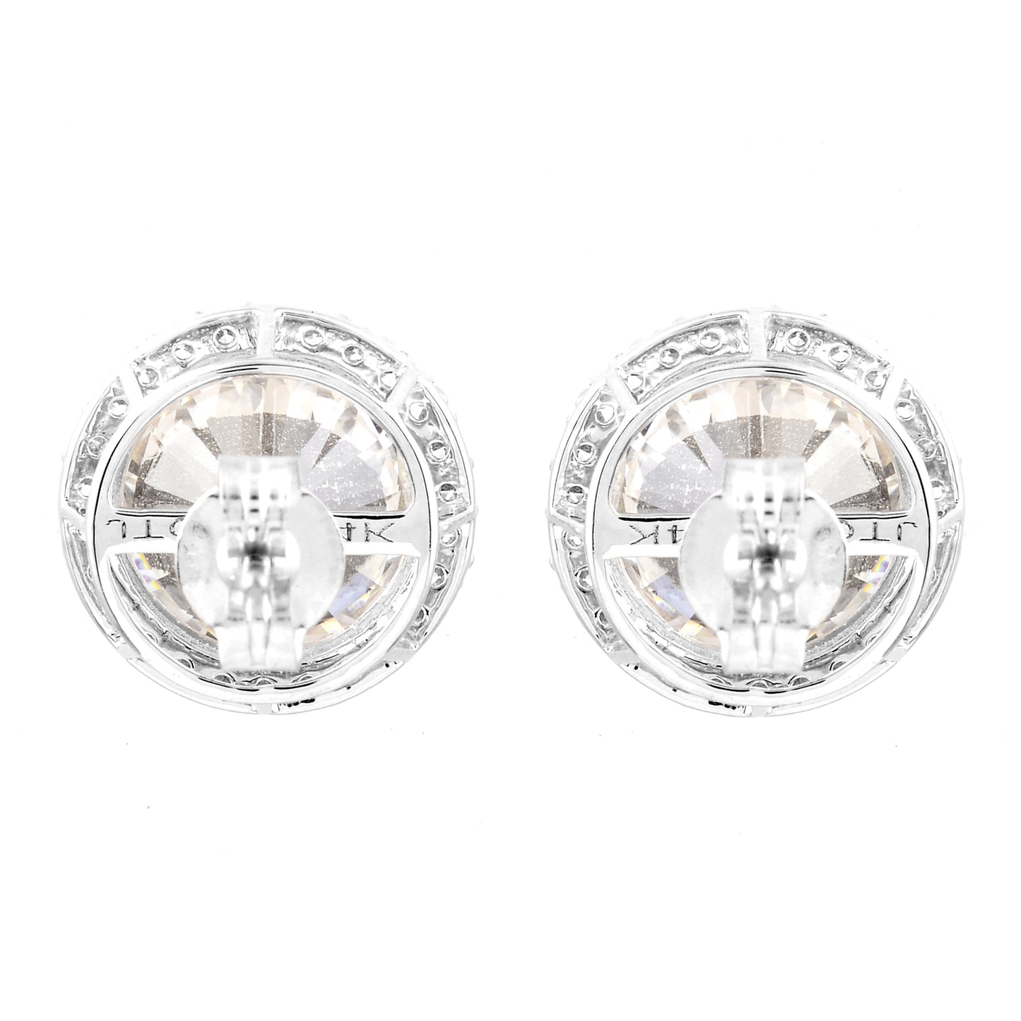 8.89 Carats Lab Grown Diamond 14K Gold Earrings