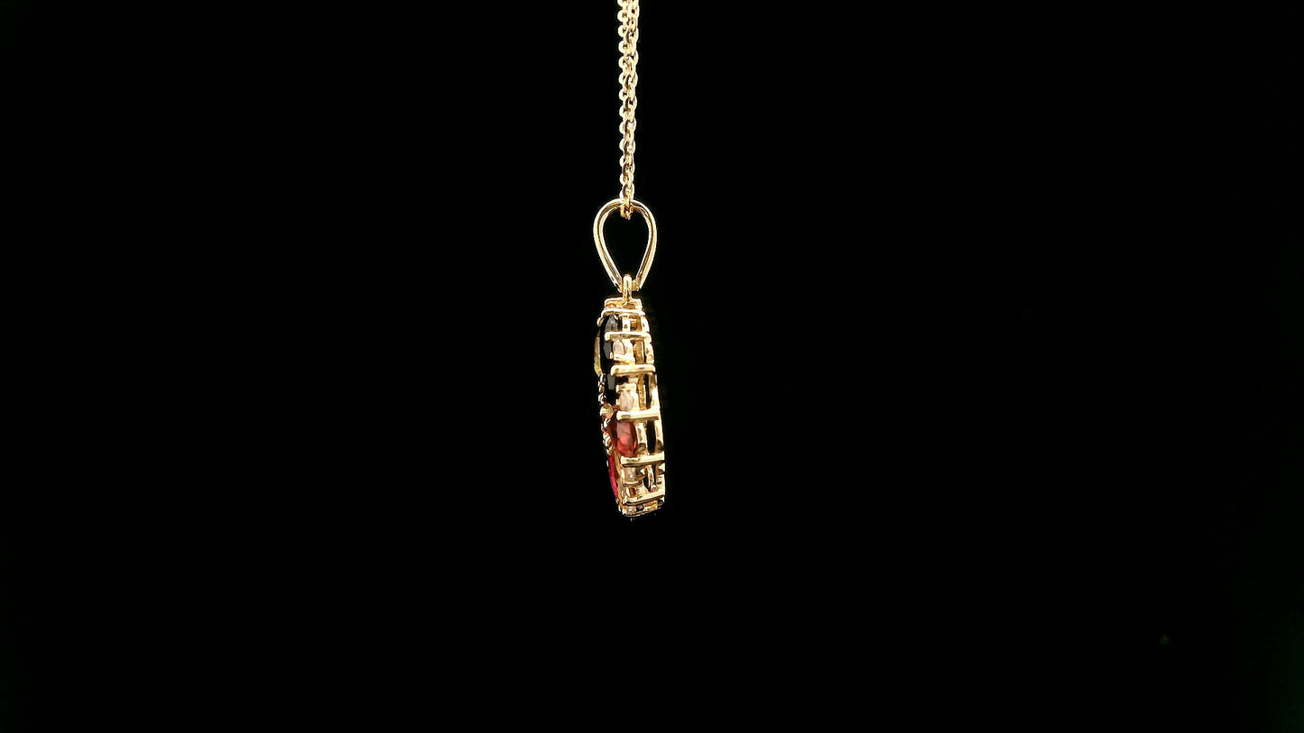 1.83 Ct Pear Tourmaline 14K Gold Pendant