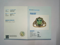 2.66 Ct Octagon Natural Eridot 14K Gold Ring