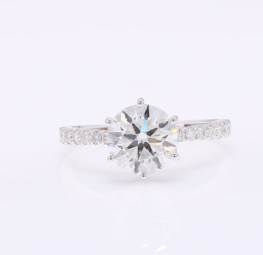 2.26 Carats Lab Grown Diamond 14K Gold Ring