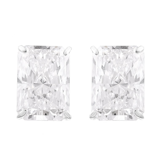 3.69 Carats Lab Grown Diamond 14K Gold Earrings