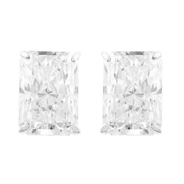 3.69 Carats Lab Grown Diamond 14K Gold Earrings