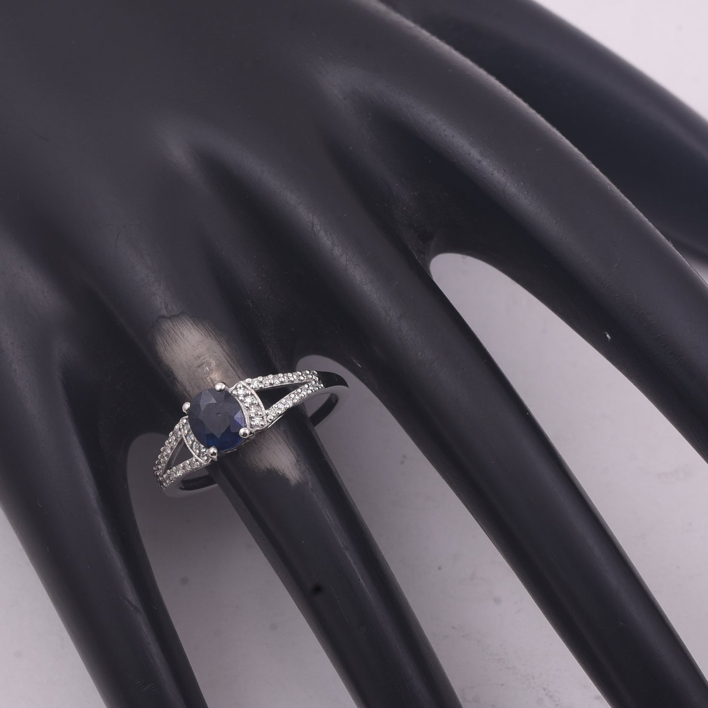 1.27 Ct Oval Mixed Cut Natural Sapphire 950 Platinum Ring
