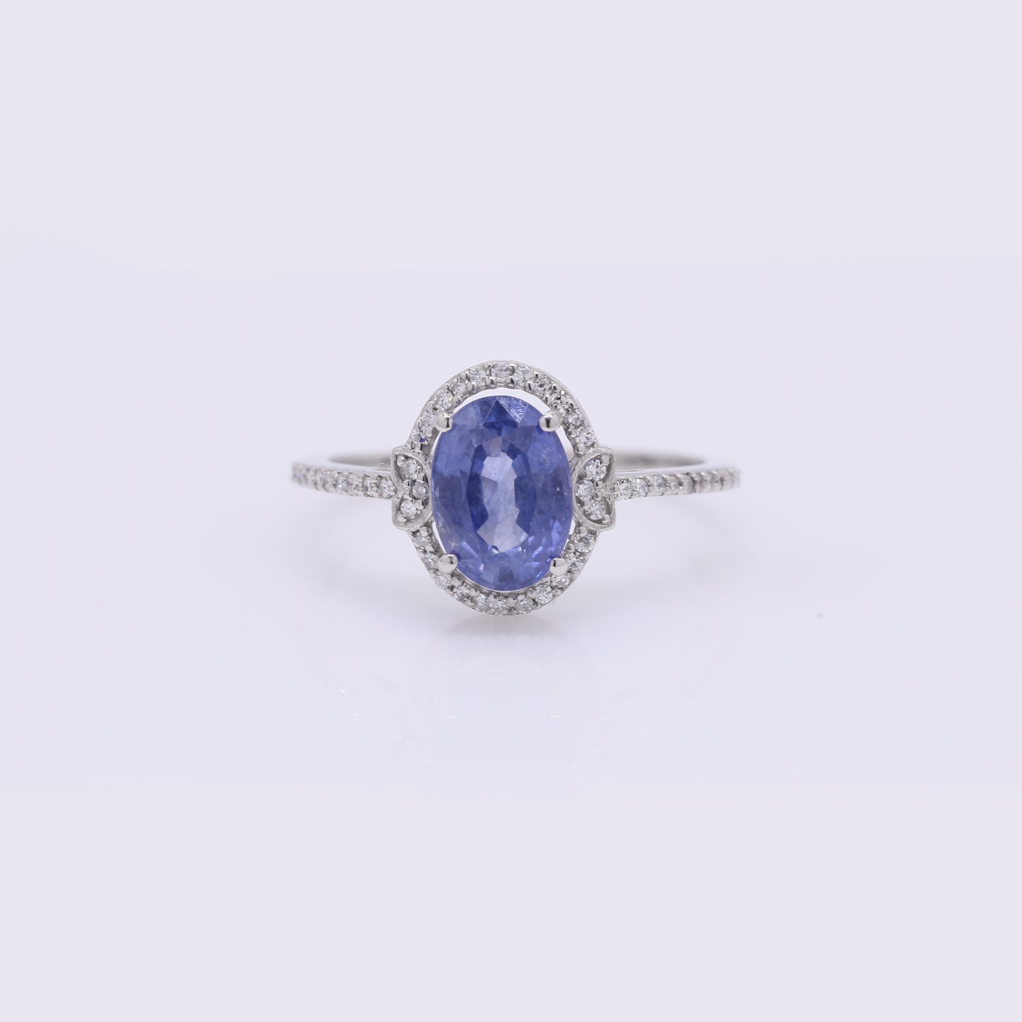 2.23 Ct Oval Mixed Cut Natural Sapphire 950 Platinum Ring