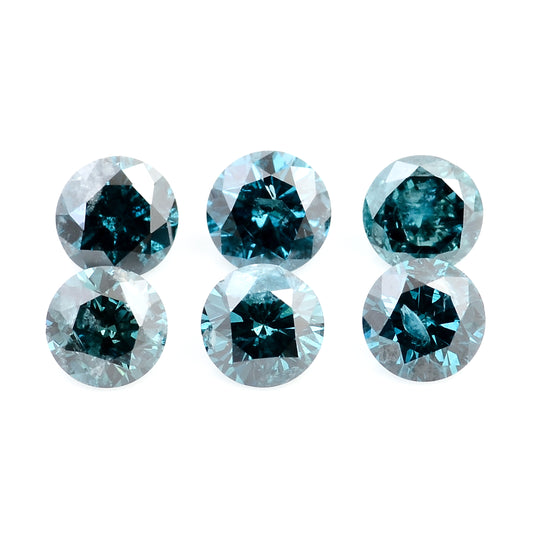 1.00 Blue Diamond Round Loose Gemstone