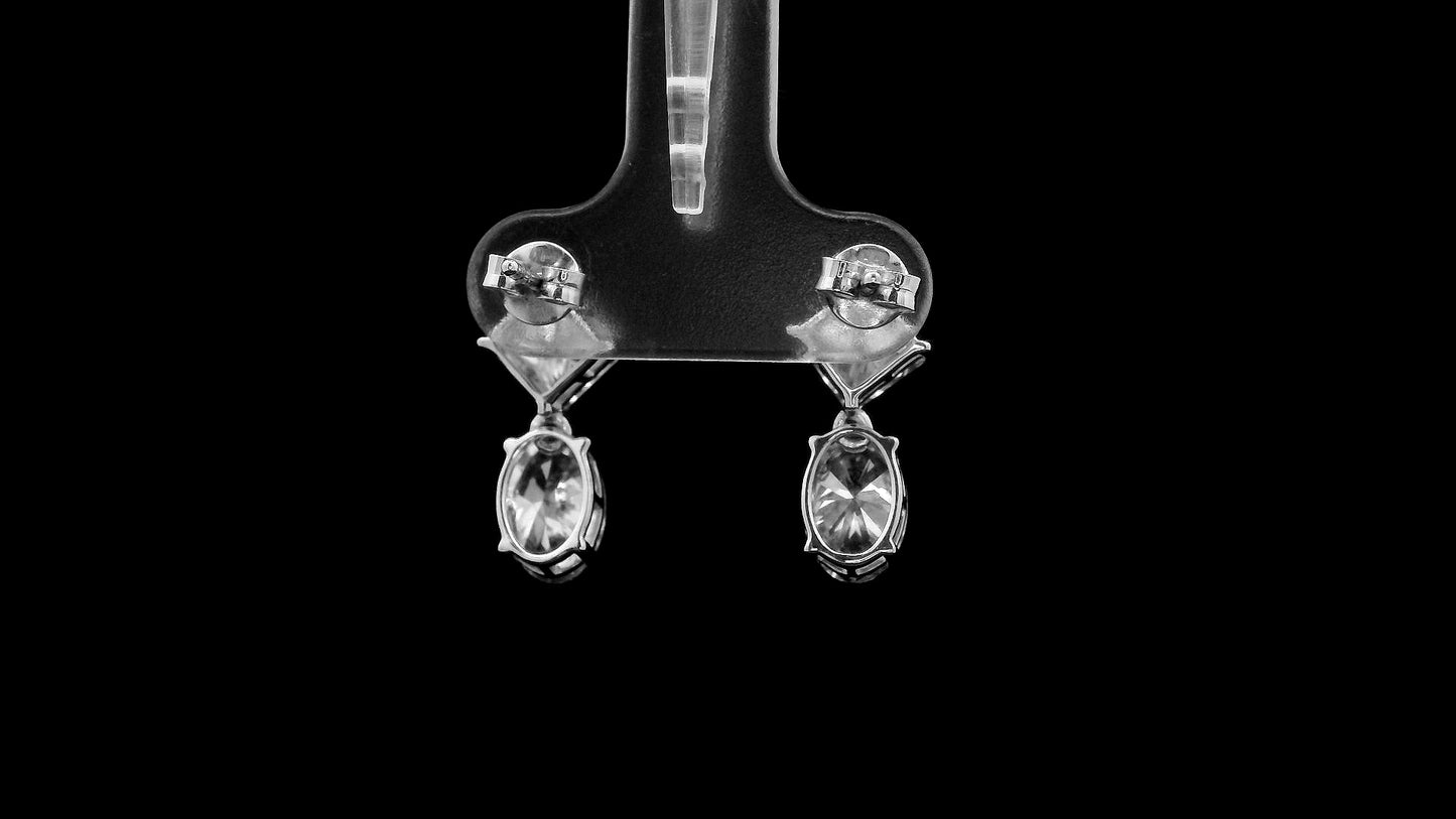 4.21 Carats Lab Grown Diamond 14K Gold Earrings