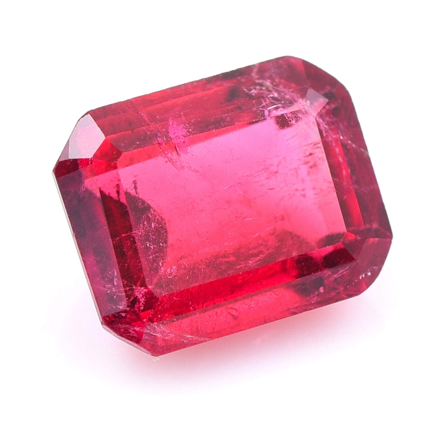 2.65 Natural Tourmaline Rubellite Emerald Cut Gemstone