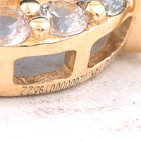2.12 Ct Oval Mixed Cut Natural Sapphire 14K Gold Pendant