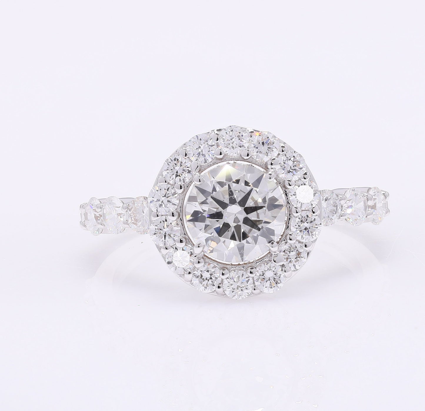 2.10 Carats Lab Grown Diamond 14K Gold Ring