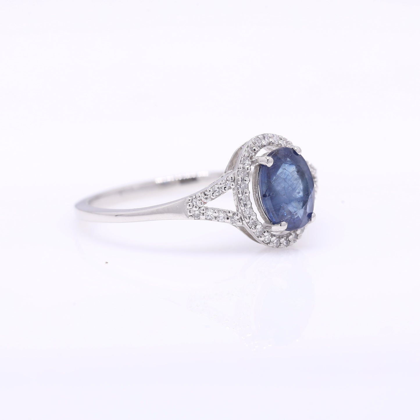 1.20 Ct Oval Mixed Cut Natural Sapphire 950 Platinum Ring