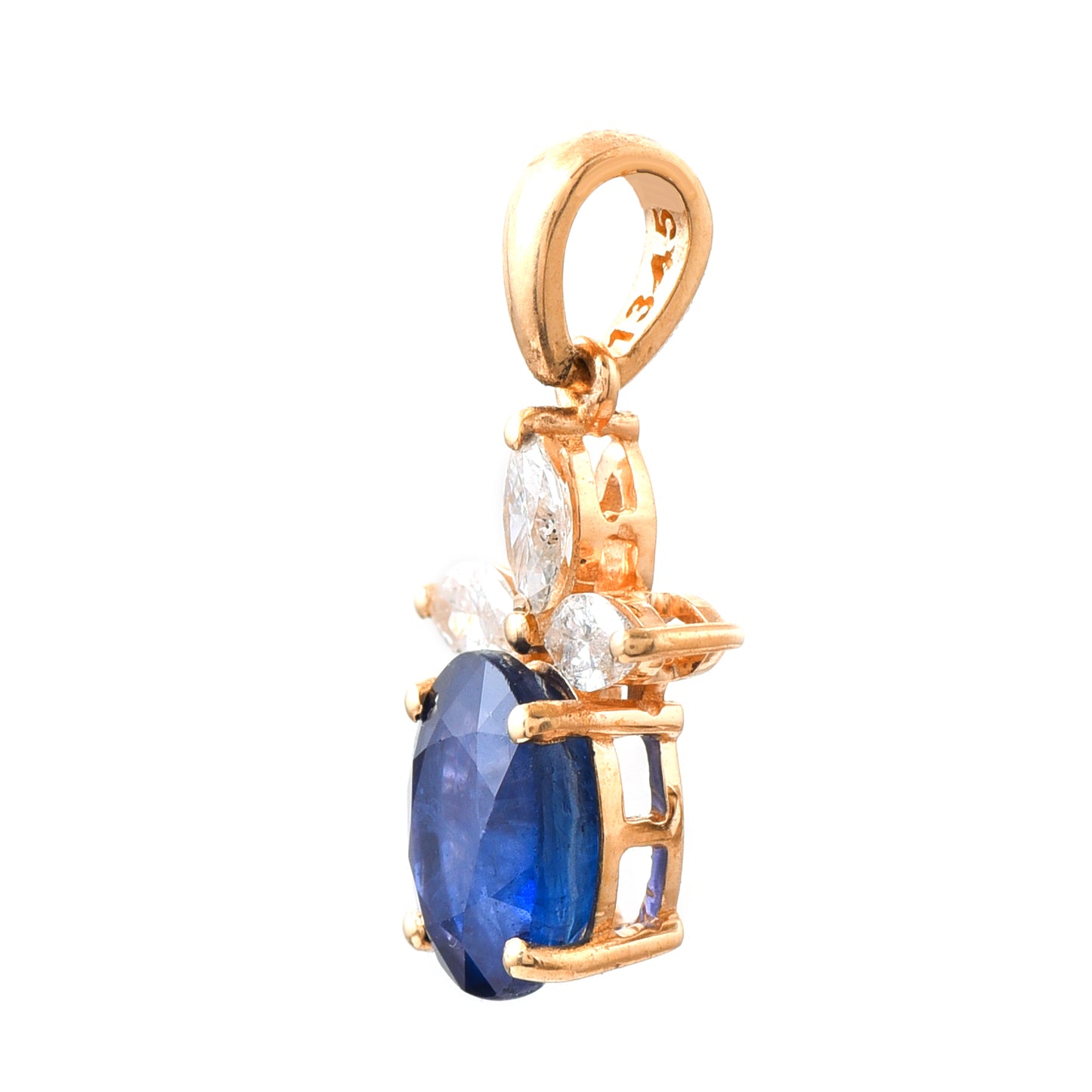 1.94 Ct Oval Sapphire 14K Gold Pendant