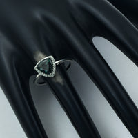 1.45 Ct Triangle Mixed Cut Natural Tourmaline 950 Platinum Ring
