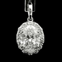 2.83 Carats Lab Grown Diamond 14K Gold Pendant