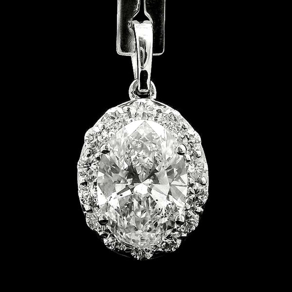 2.83 Carats Lab Grown Diamond 14K Gold Pendant